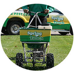 Owatonna spring touch lawn and pest control company lawn truck